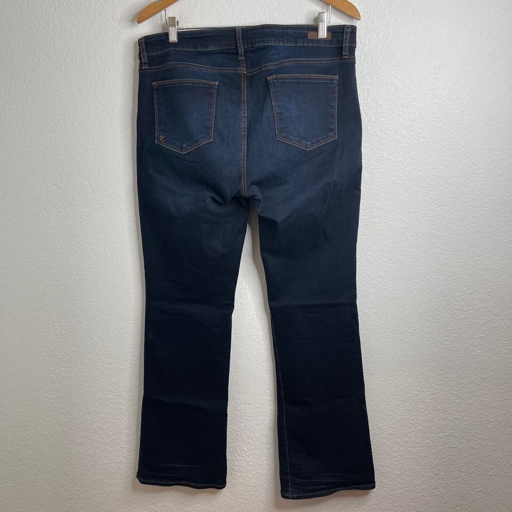 Kut from the Kloth Baby Bootcut Jeans Dark Wash Stretch Denim Womens Size 14S - Picture 3 of 4